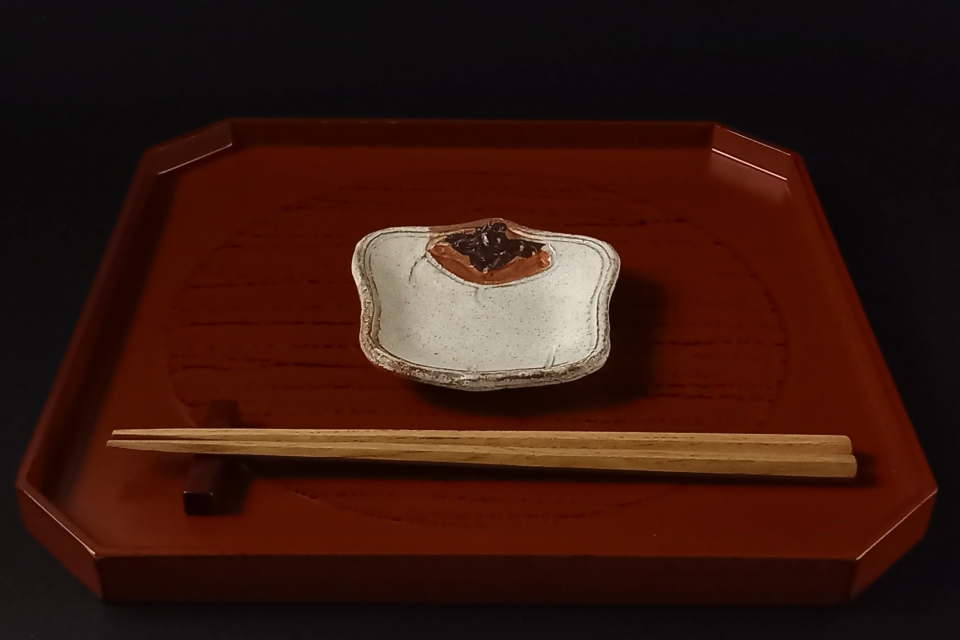 干柿文豆皿